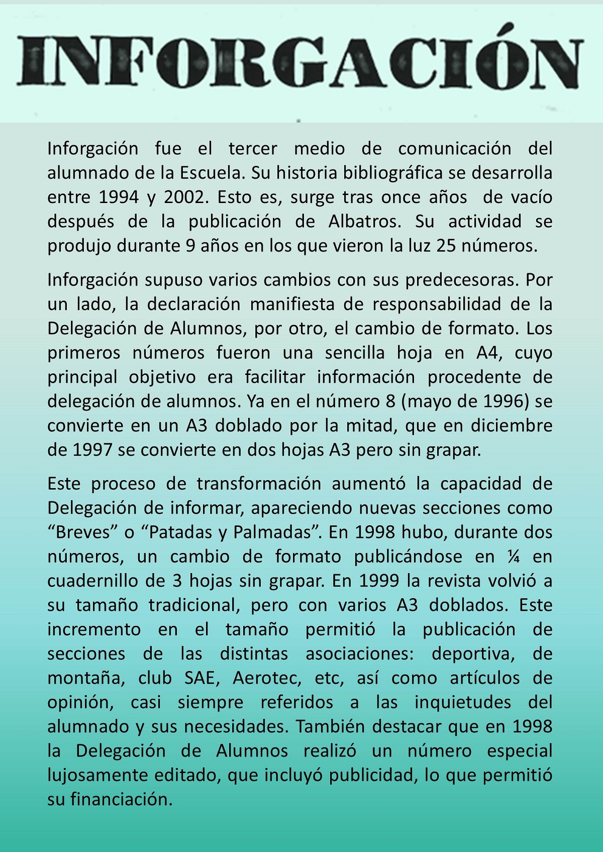 Historia de la Revista Inforgacion