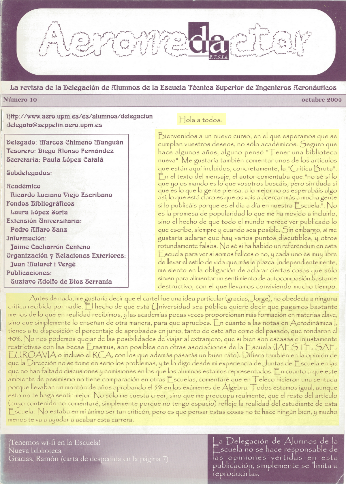 Portada Revista Aerorredactor Núm. 10