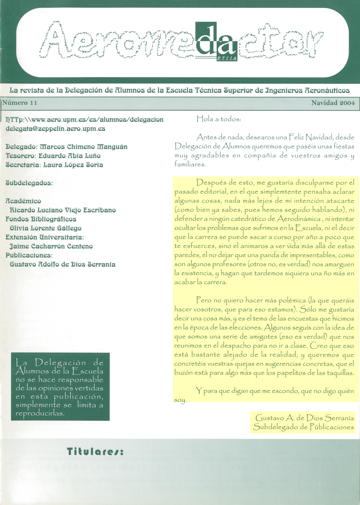 Portada Revista Aerorredactor Núm. 11