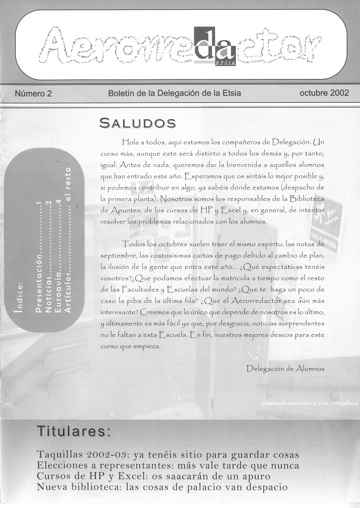 Página de presentación Revista Aerorredactor