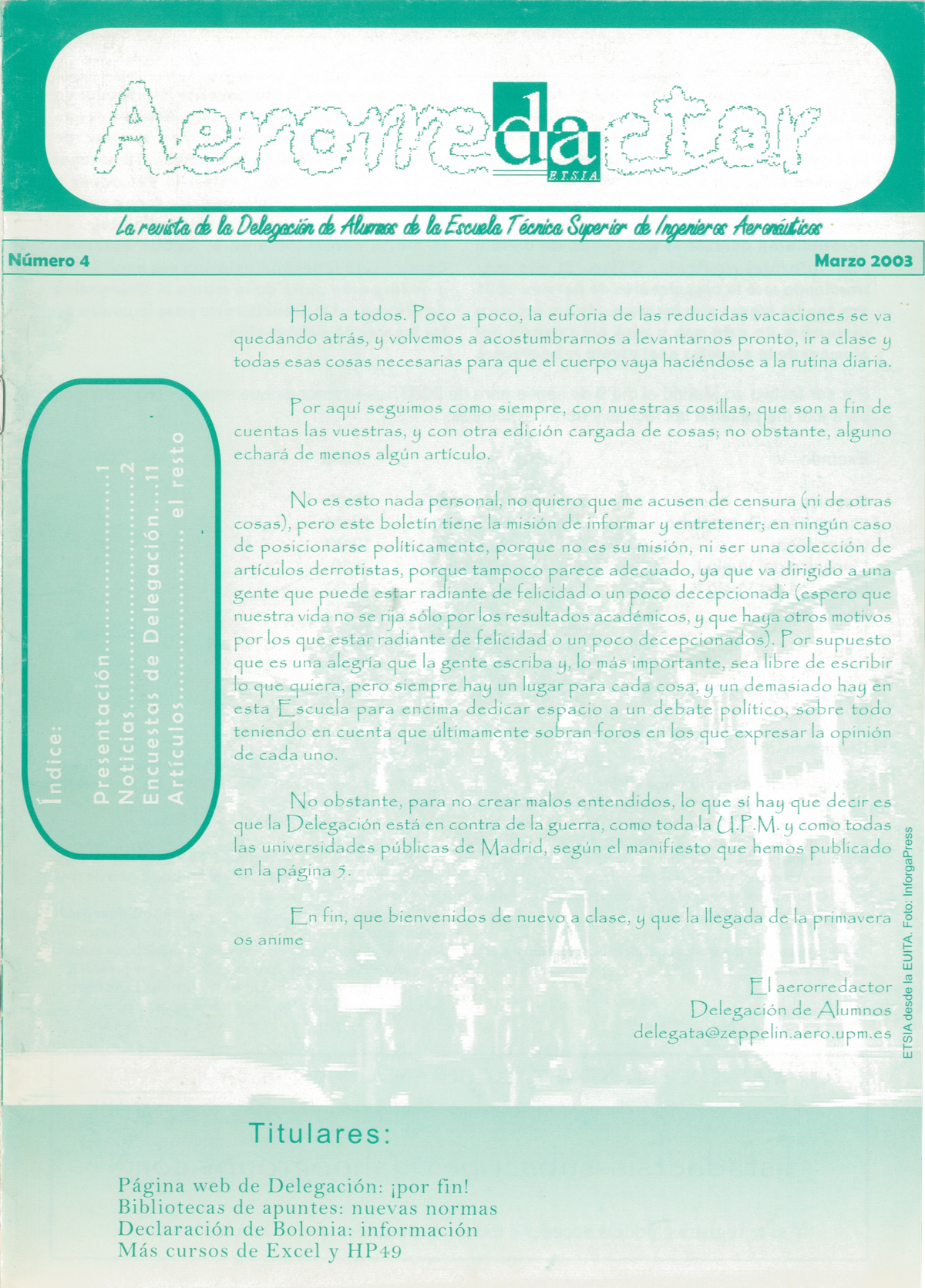 Portada Revista Aerorredactor Núm. 4