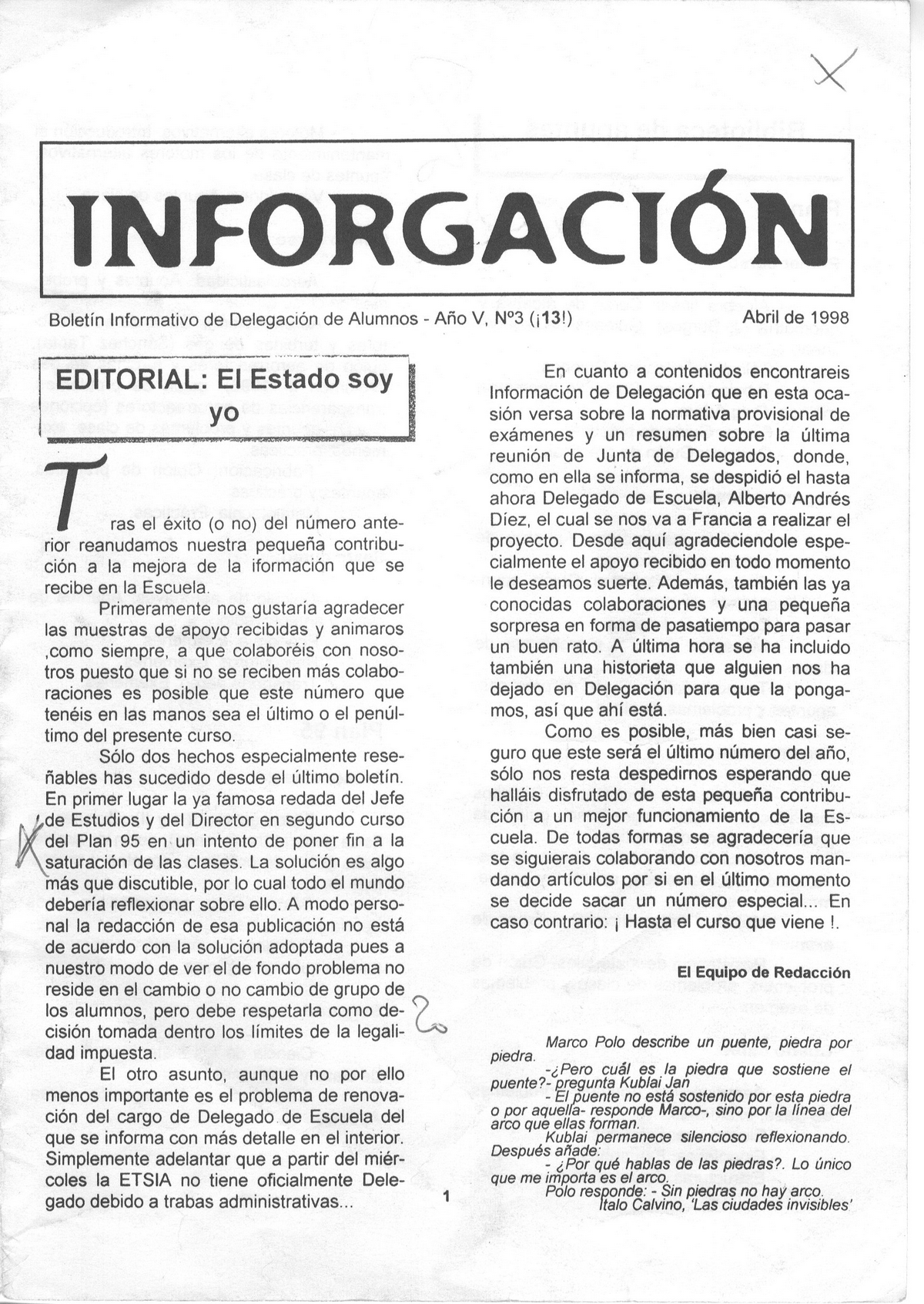Inforgacion Núm. 13