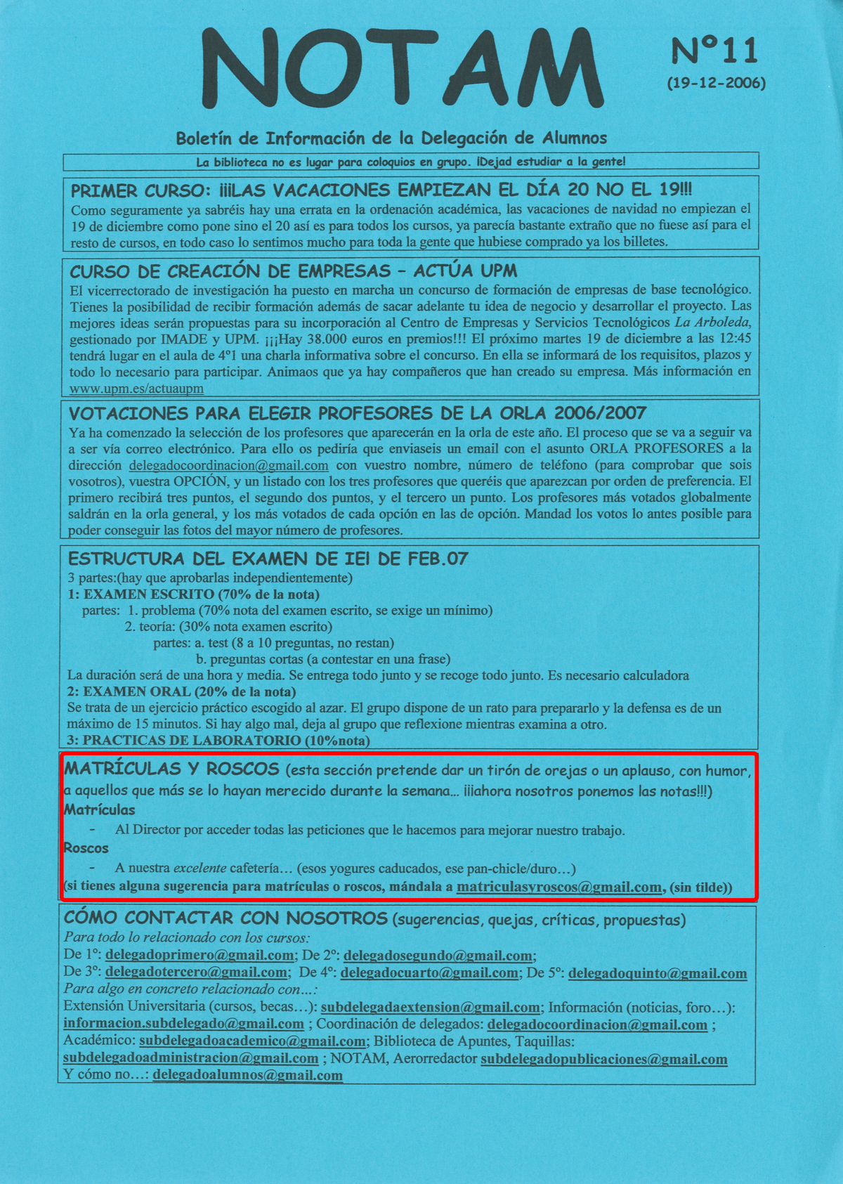 Portada Revista notam Núm. 11