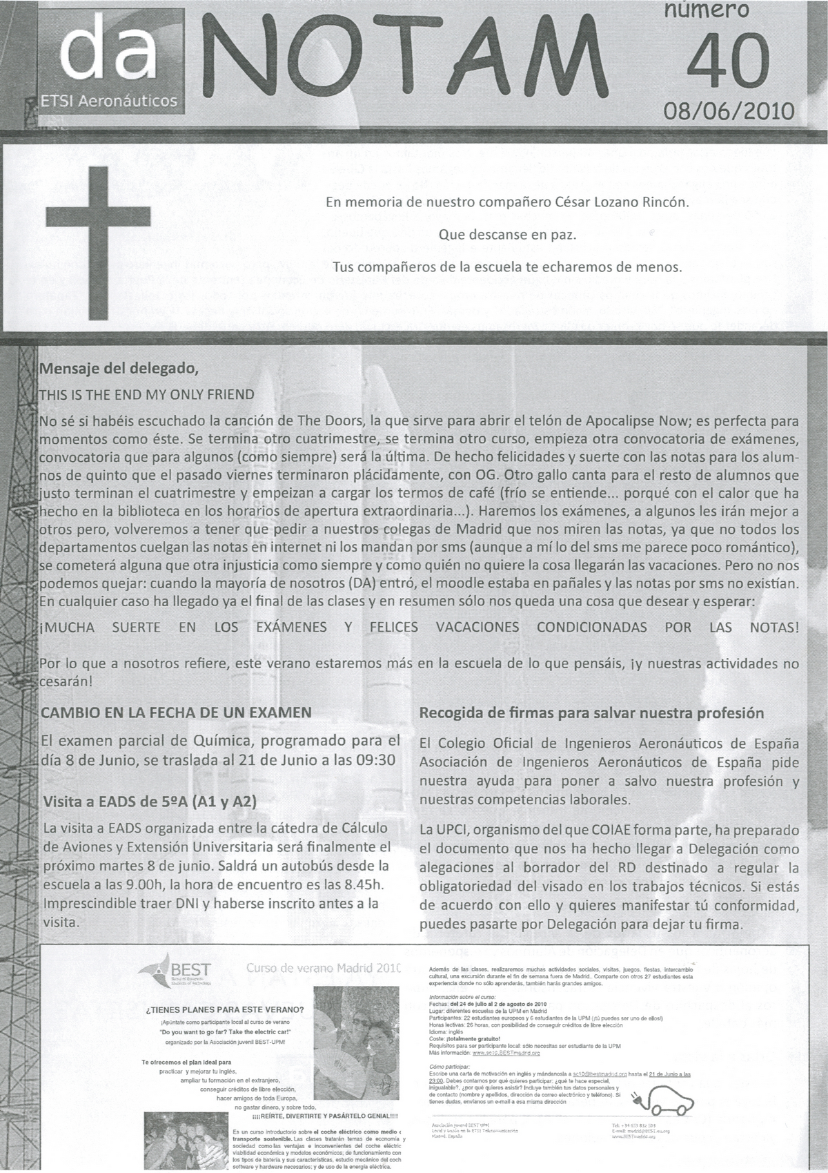 Portada Revista notam Núm. 40