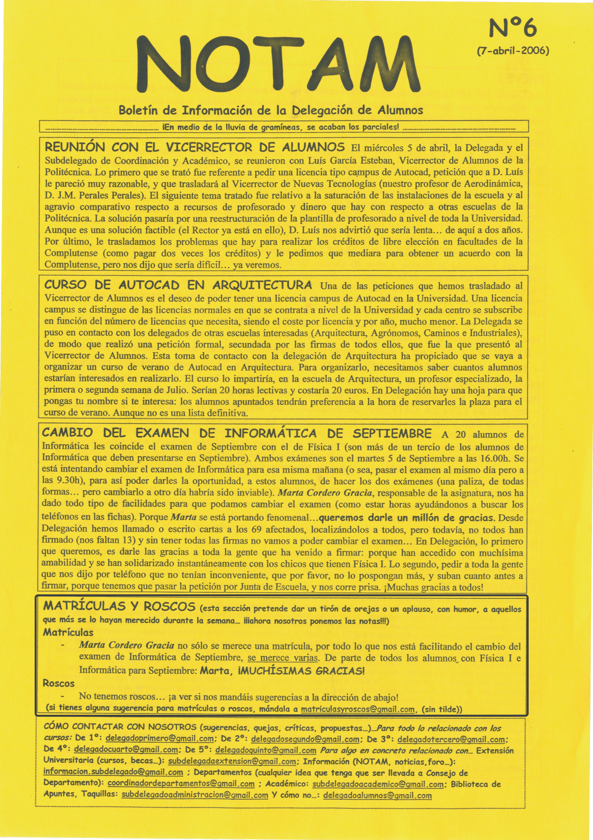 Portada Revista notam Núm. 6