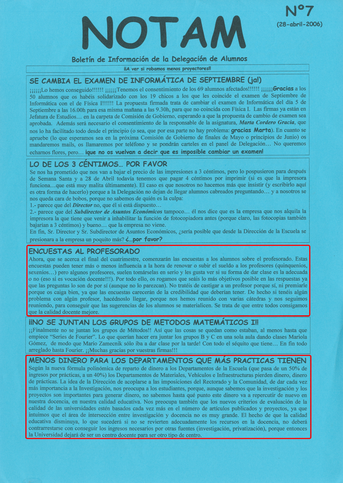 Portada Revista notam Núm. 7